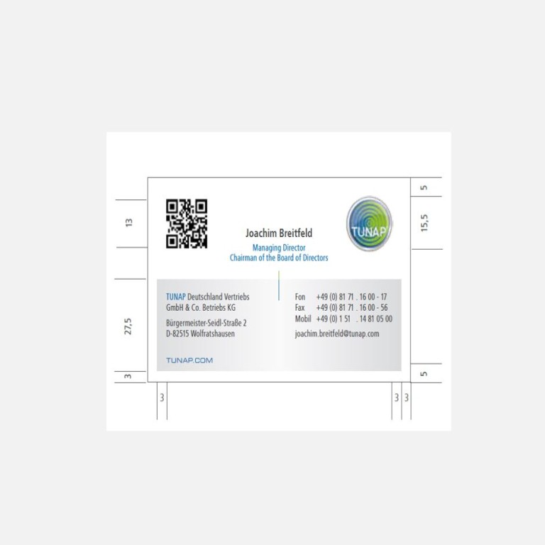 Visitenkarten Layout